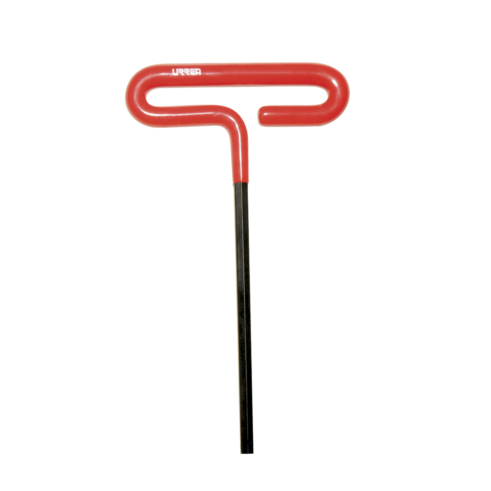 Llave hexagonal corta tipo "T" mango de vinil, en pulgadas, 5/32"