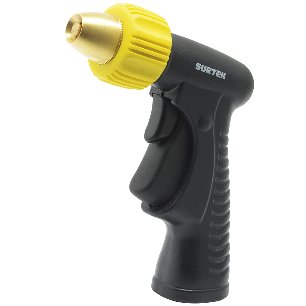 Pistola para riego con recubrimiento de PVC automática con boquilla metálica, 3/4" GHT