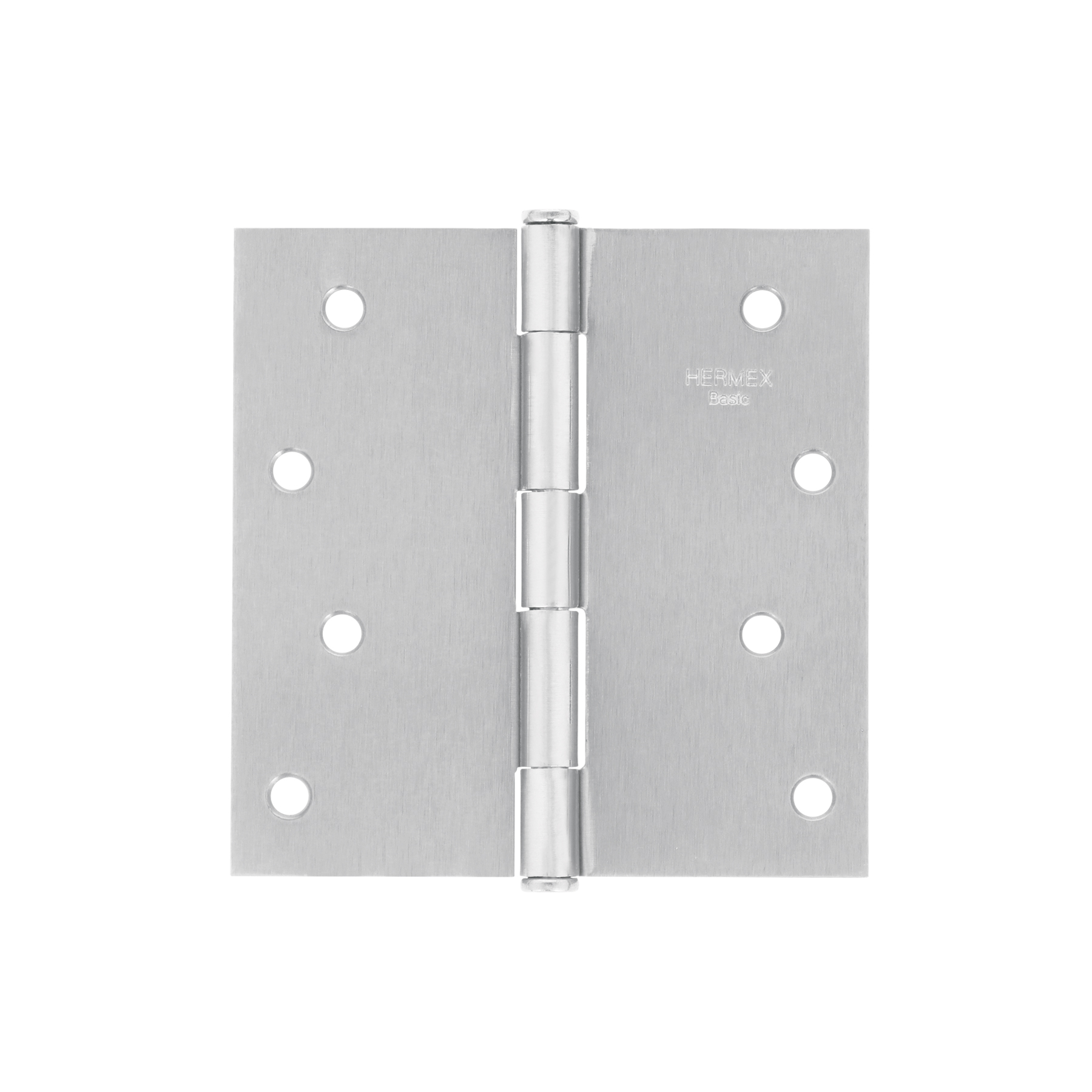 Bisagra cuadrada 4', acero satinado, cabeza plana, BASIC