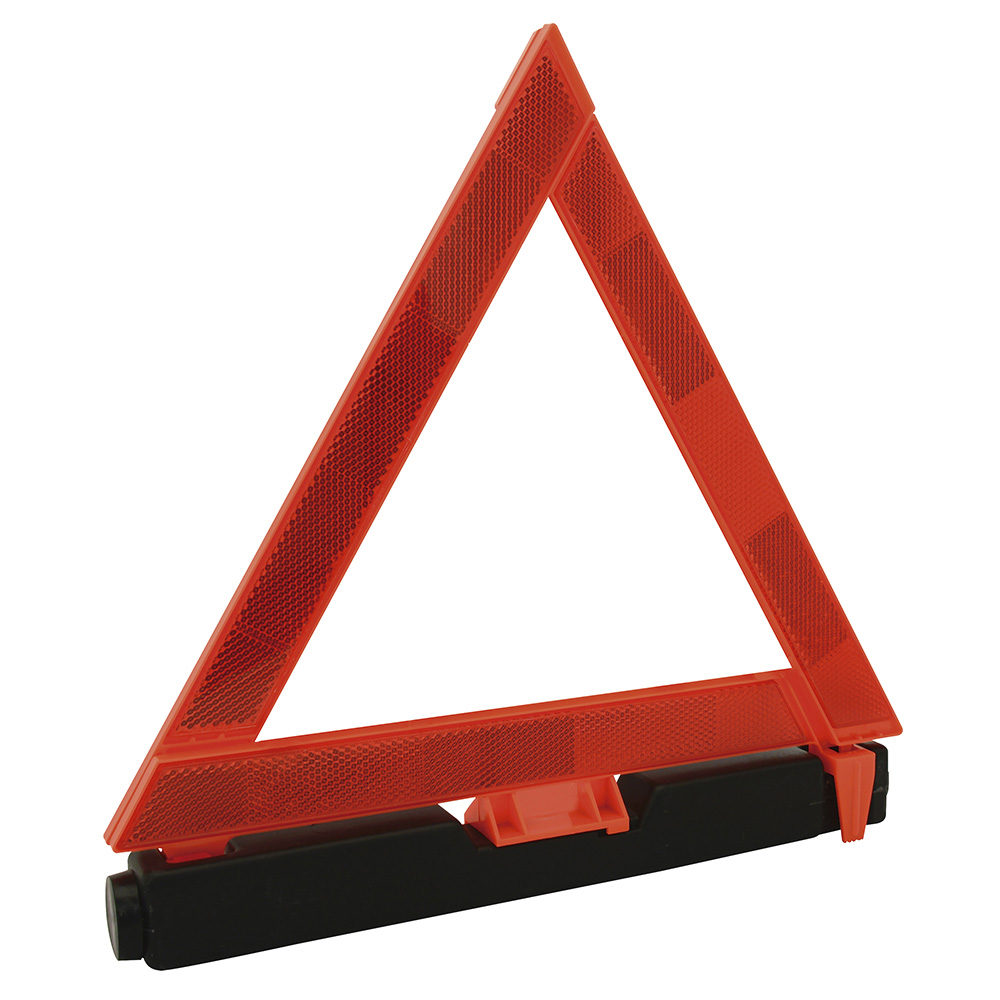 Triángulo reflejante de emergencia con base con arena, 17"
