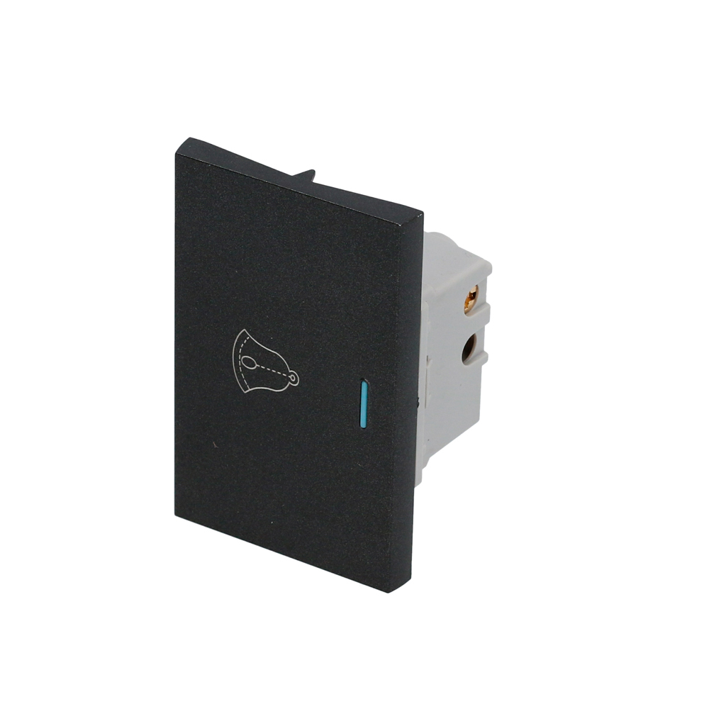 Interruptor para timbre 1/1, línea Premium, color negro