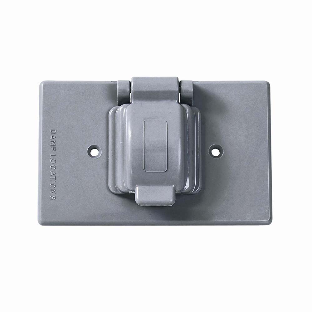 Placa sencilla plástica para intemperie, línea estándar, color gris