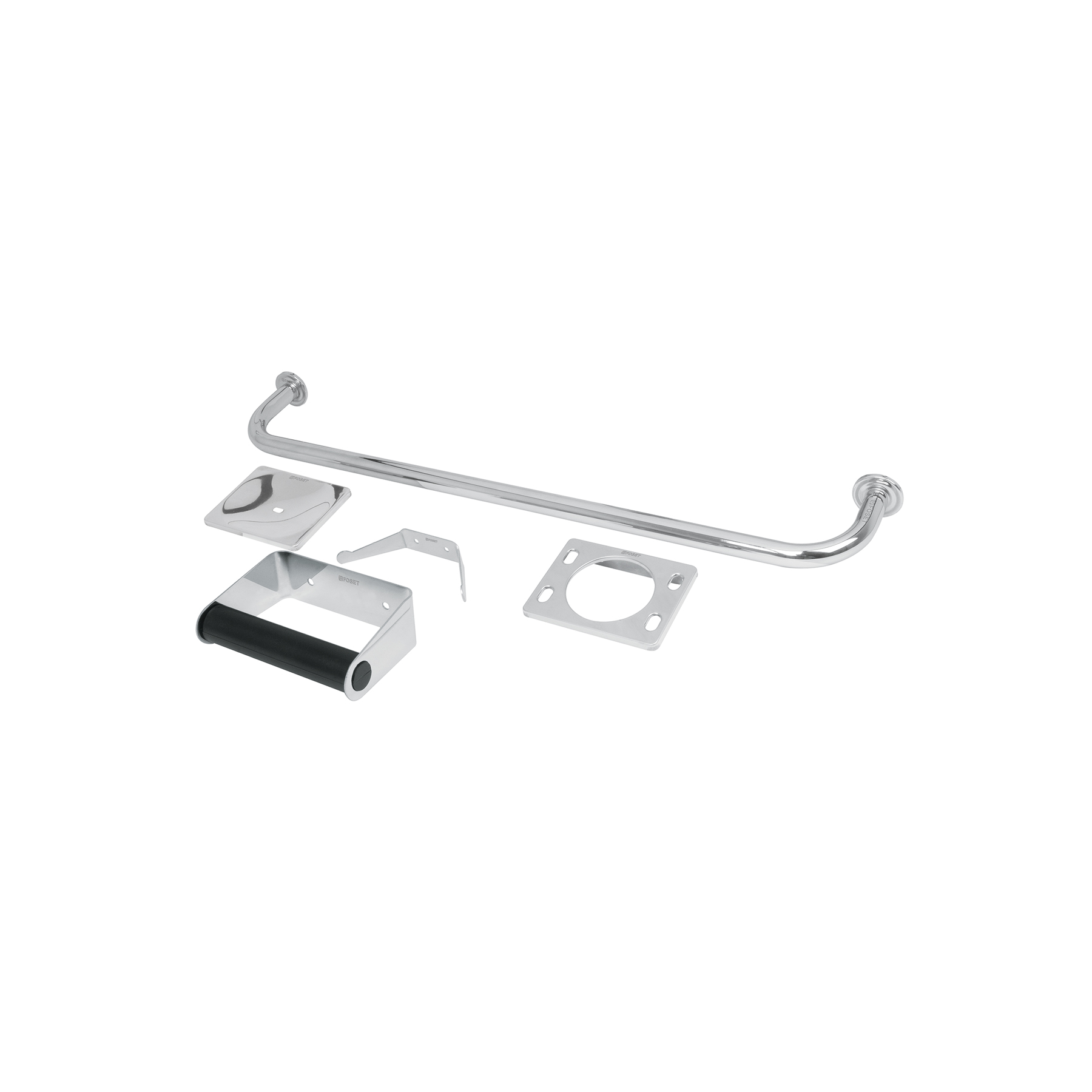 Juego de 5 accesorios para baño, acero inoxidable, BASIC