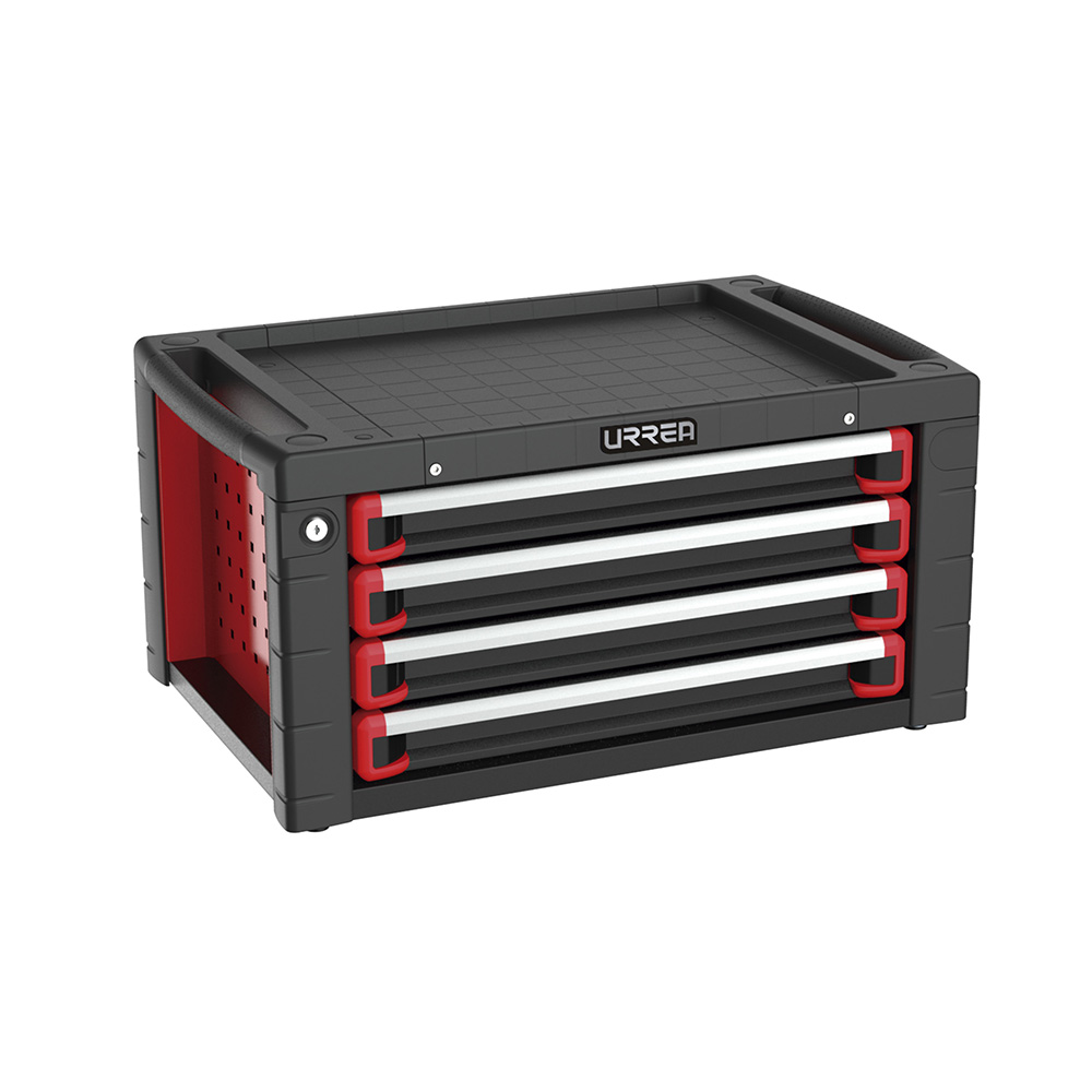 Gabinete superior 4 gavetas color rojo y negro serie HD 28"