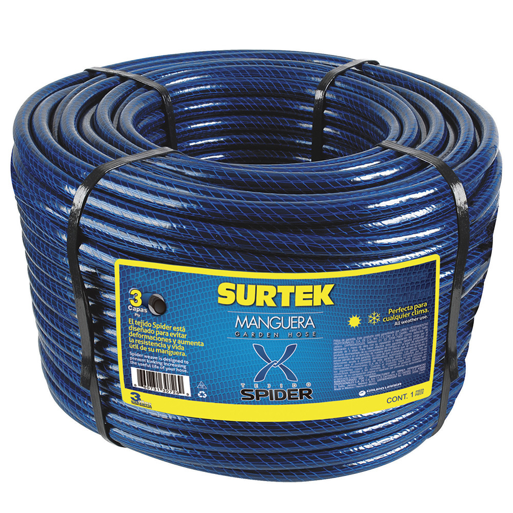 Manguera para jardín tejido spider en rollo 3/4", 100 m