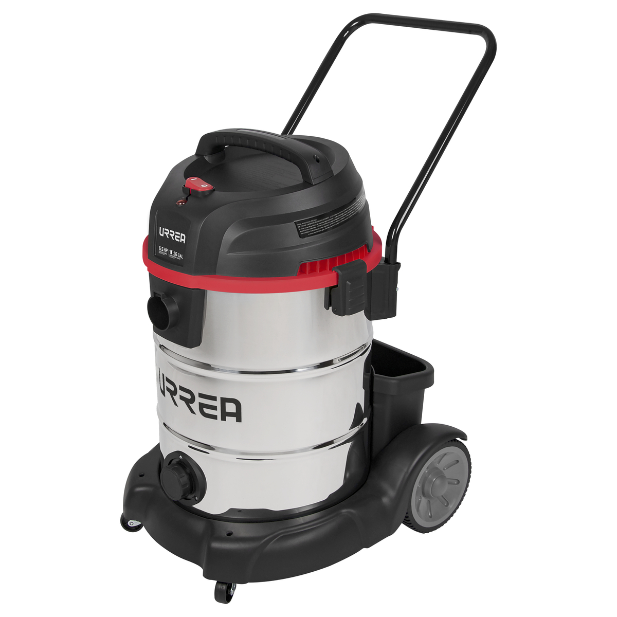 Aspiradora de acero inoxidable 16 galones, 6.5 HP