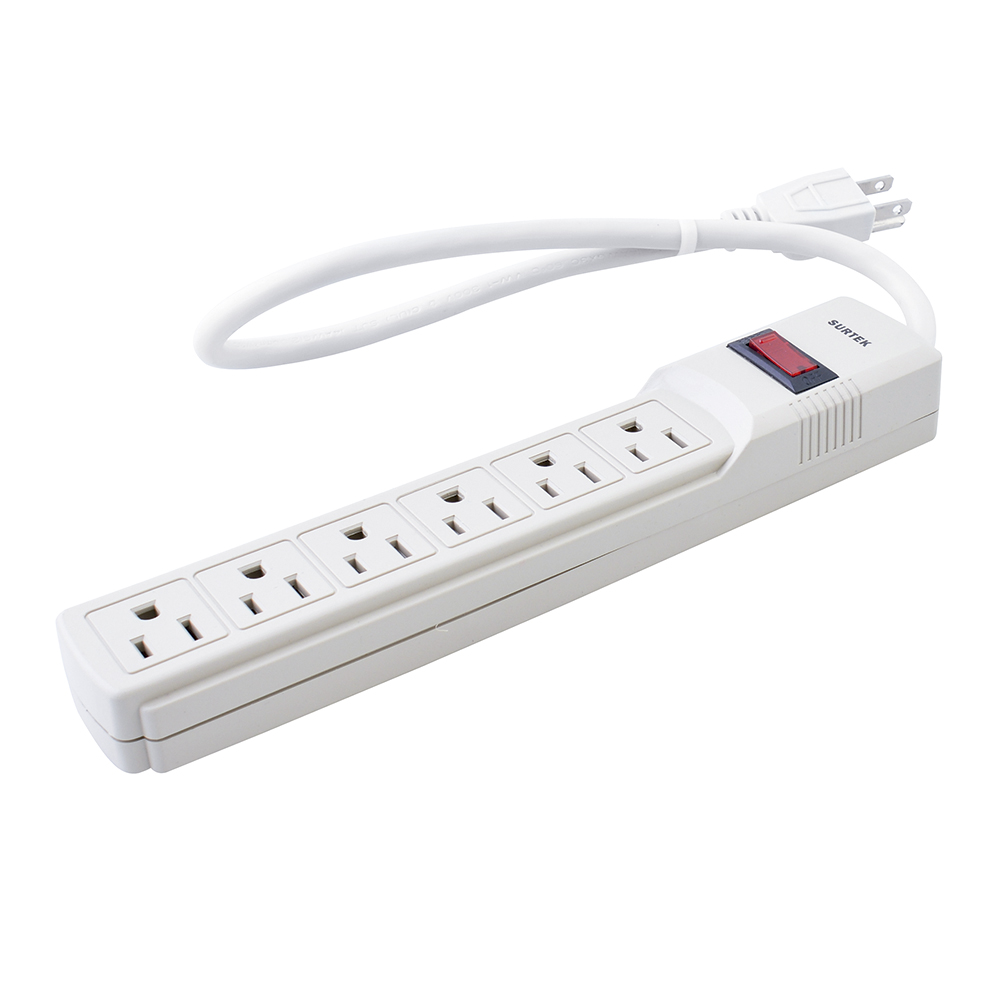 Supresor de picos 6 entradas cable 270 J, de 45 cm