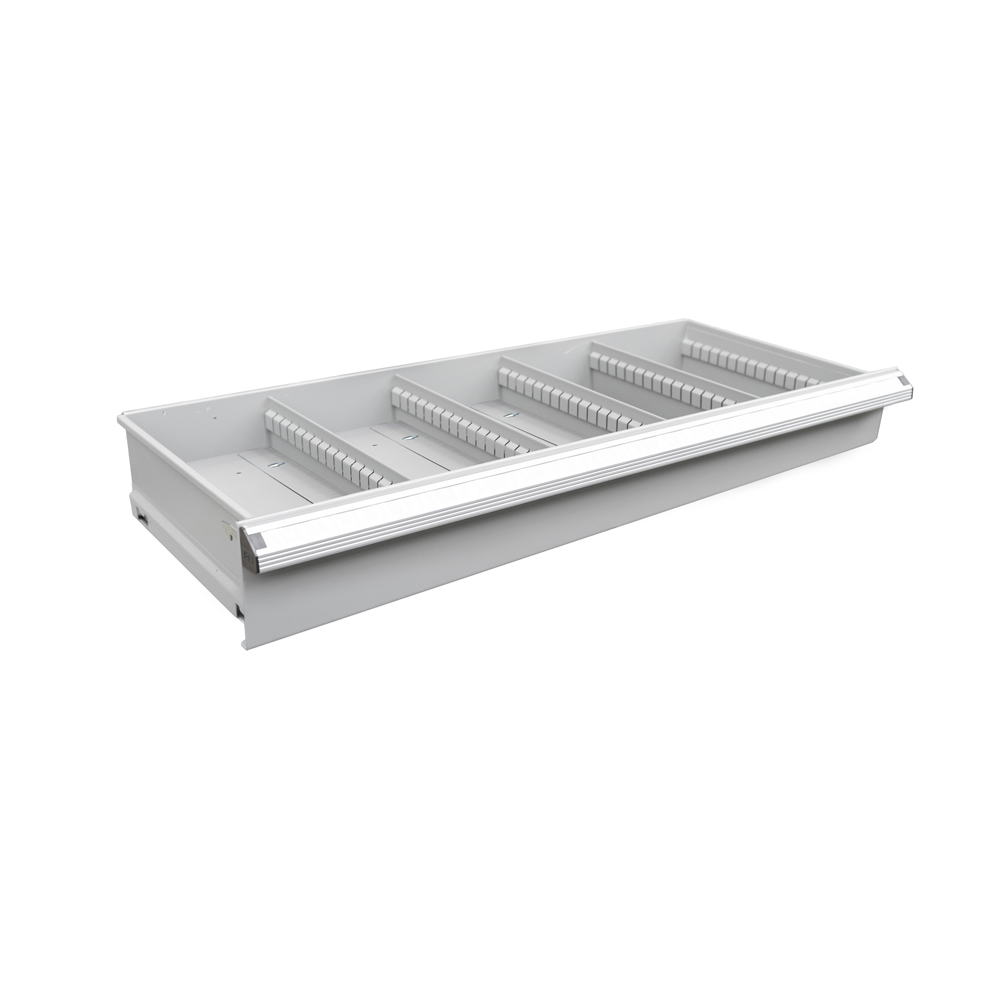 Gaveta para gabinete modular de entrepaños serie X 4"