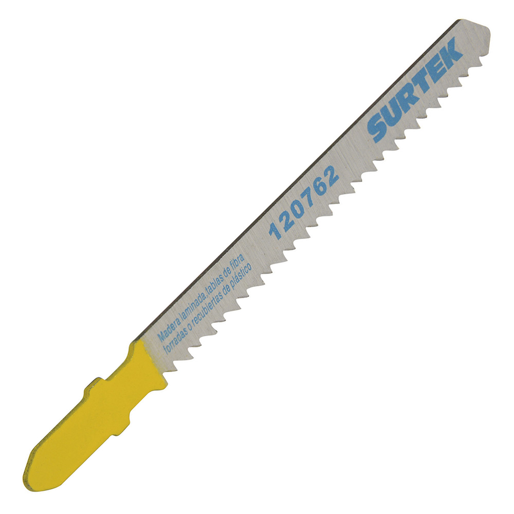Segueta para sierra caladora zanco tipo T para corte recto, acabado fino, 75 mm, 10dpp
