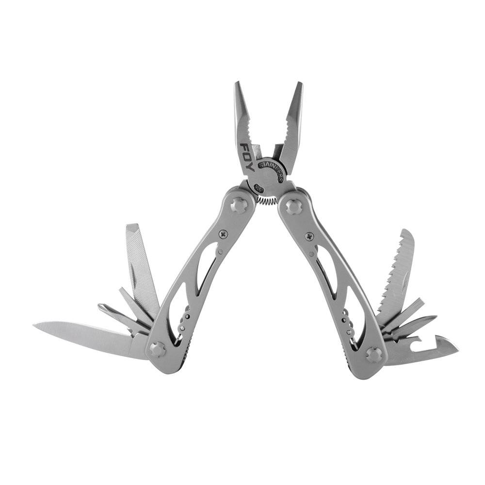 Pinza multiherramienta con mango de acero inoxidable 12 en 1