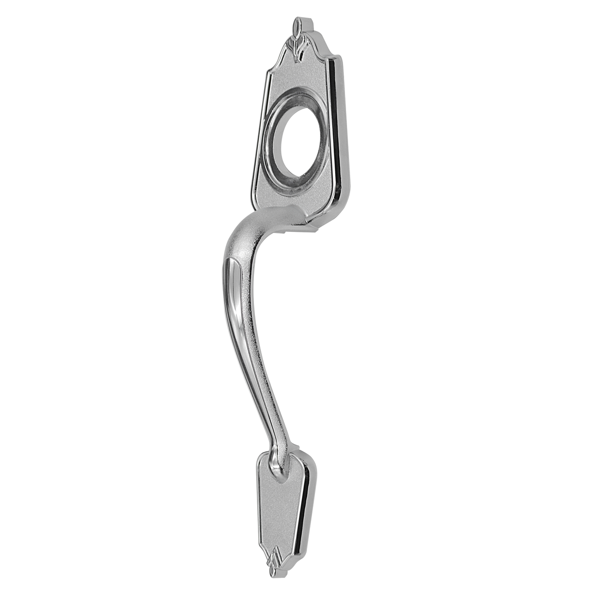 Jaladera para cerradura de sobreponer, cromo satinado, en caja