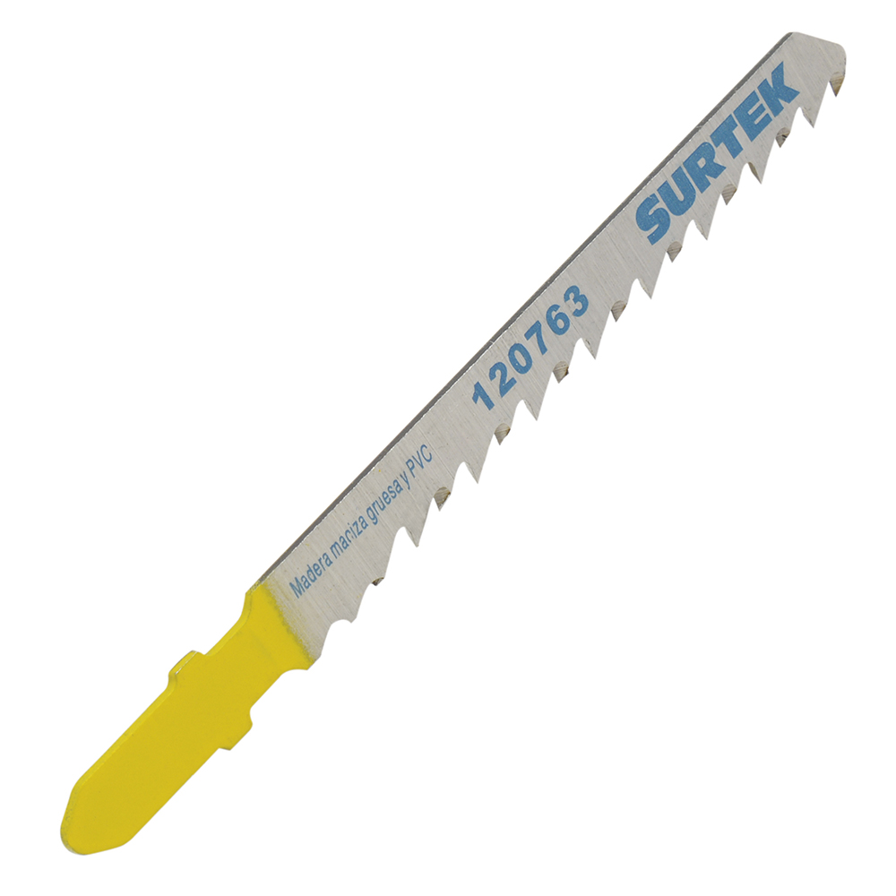 Segueta para sierra caladora zanco tipo T para corte recto, acabado grueso, 100 mm, 6dpp