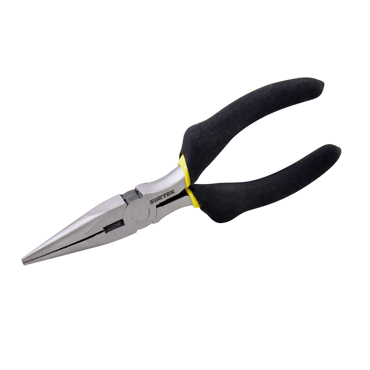 Pinza para electricista con mango rubber grip punta larga corte lateral de 7"