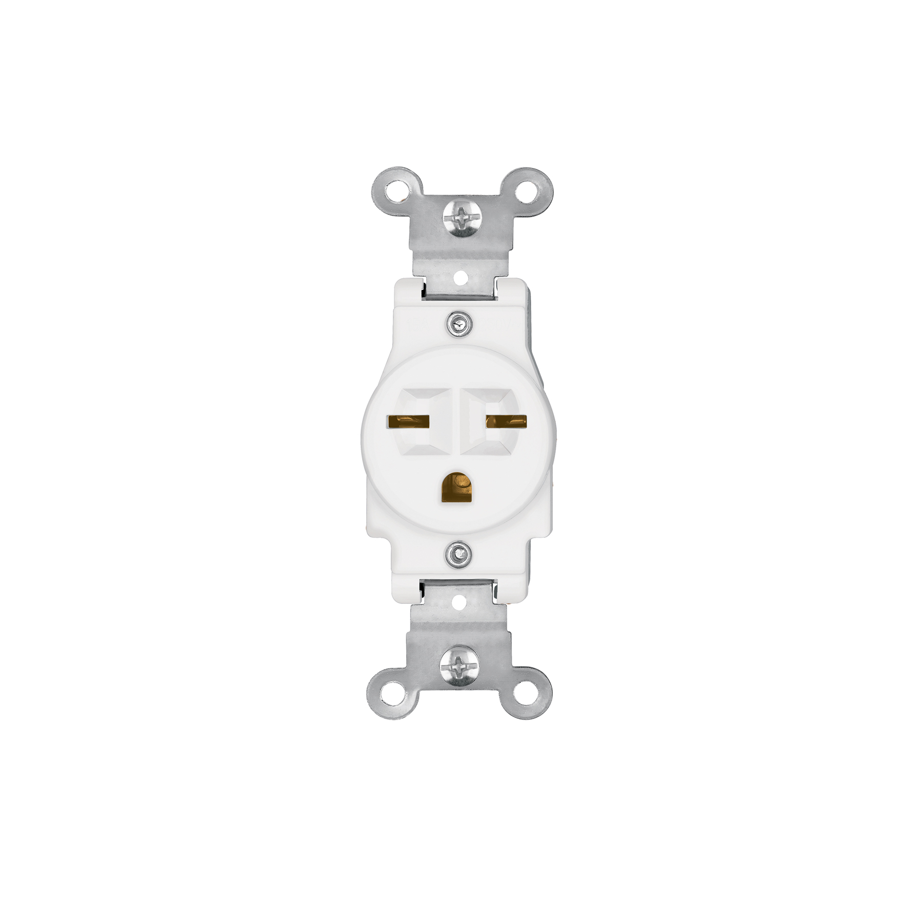 Contacto sencillo, cara de chino, Standard, blanco, VOLTECK