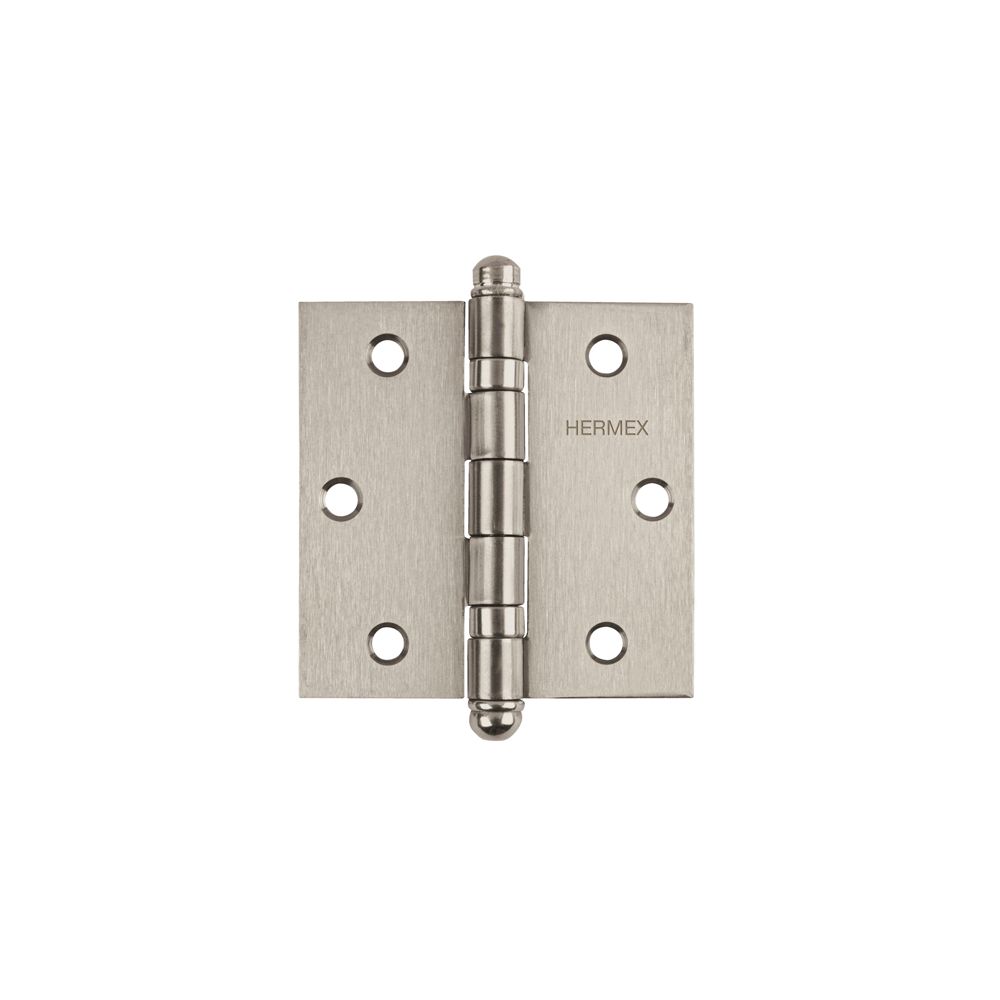 Bisagra cuadrada 3', acero inox, cabeza redonda, HERMEX