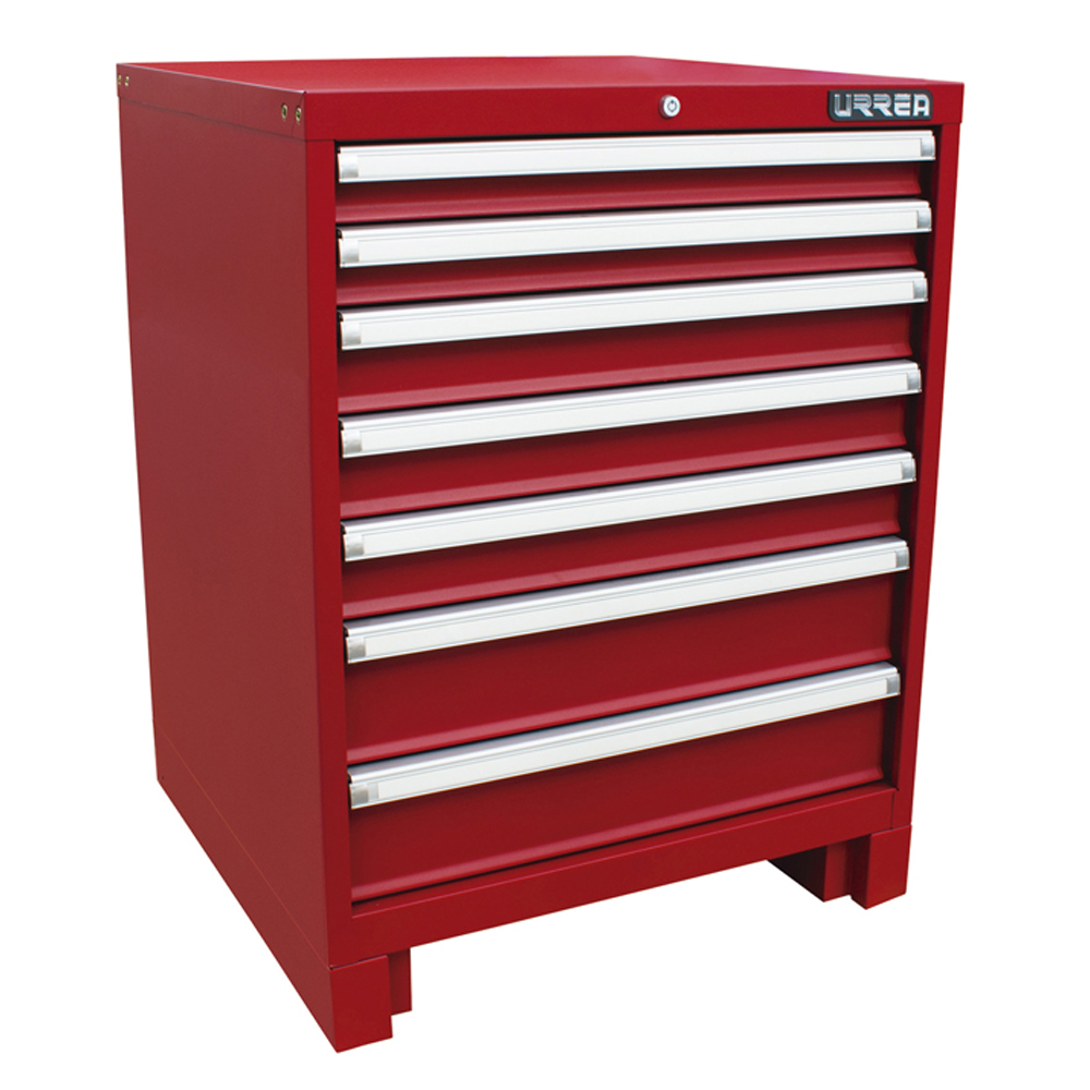 Gabinete fijo con 7 gavetas color rojo serie X 28"