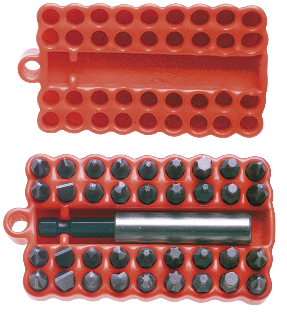 Juego combinado de puntas hexágono de 1/4" con adaptador magnético, 37 pz en blíster