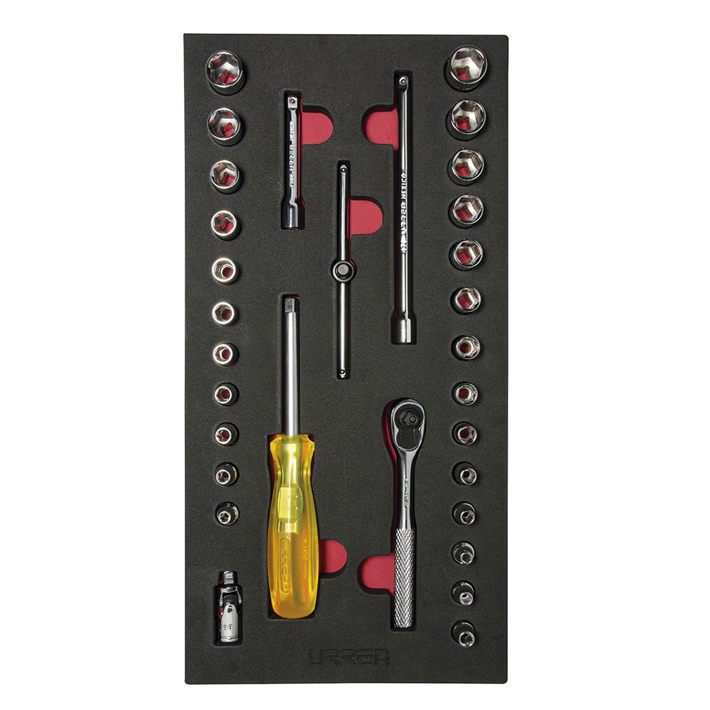 Juego de dados cortos y accesorios cuadro de 1/4" combinados 31 piezas, CH101-C