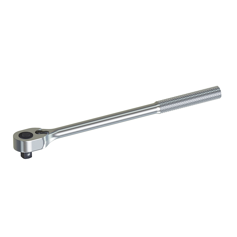 Matraca reversible cromada, quick release, para dado cuadro de 3/4"
