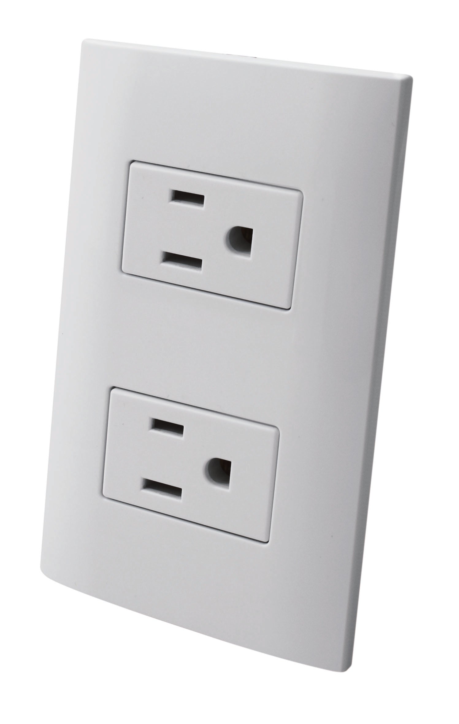 Contacto doble aterrizados con placa plastica - Champagne - Linea ALTIMUS