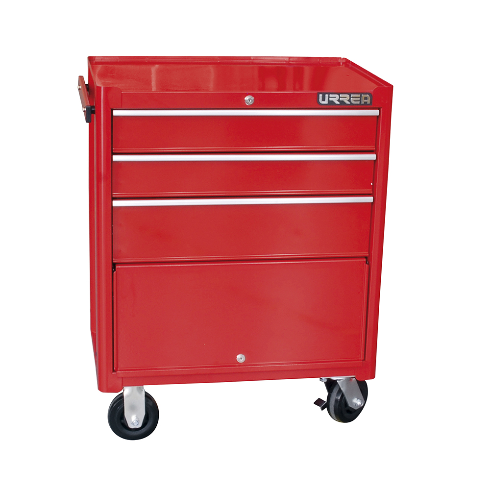 Gabinete móvil con 3 gavetas color rojo 27" serie I