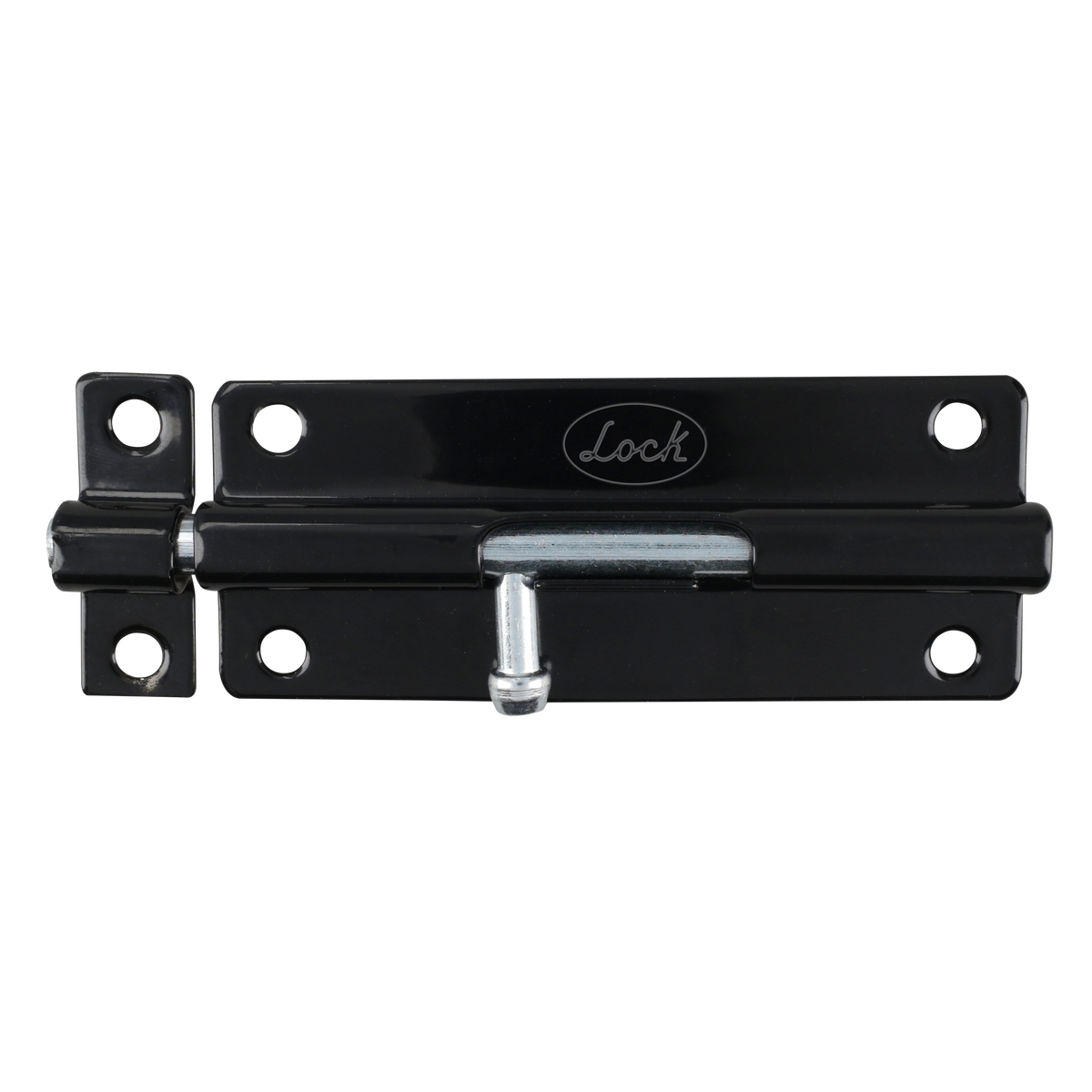 Pasador de sobreponer tipo barril acabado latón negro, 6 cm