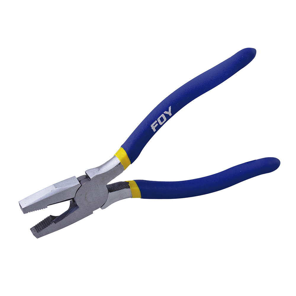 Pinza para electricista con mango doble plastisol corte lateral de 8"
