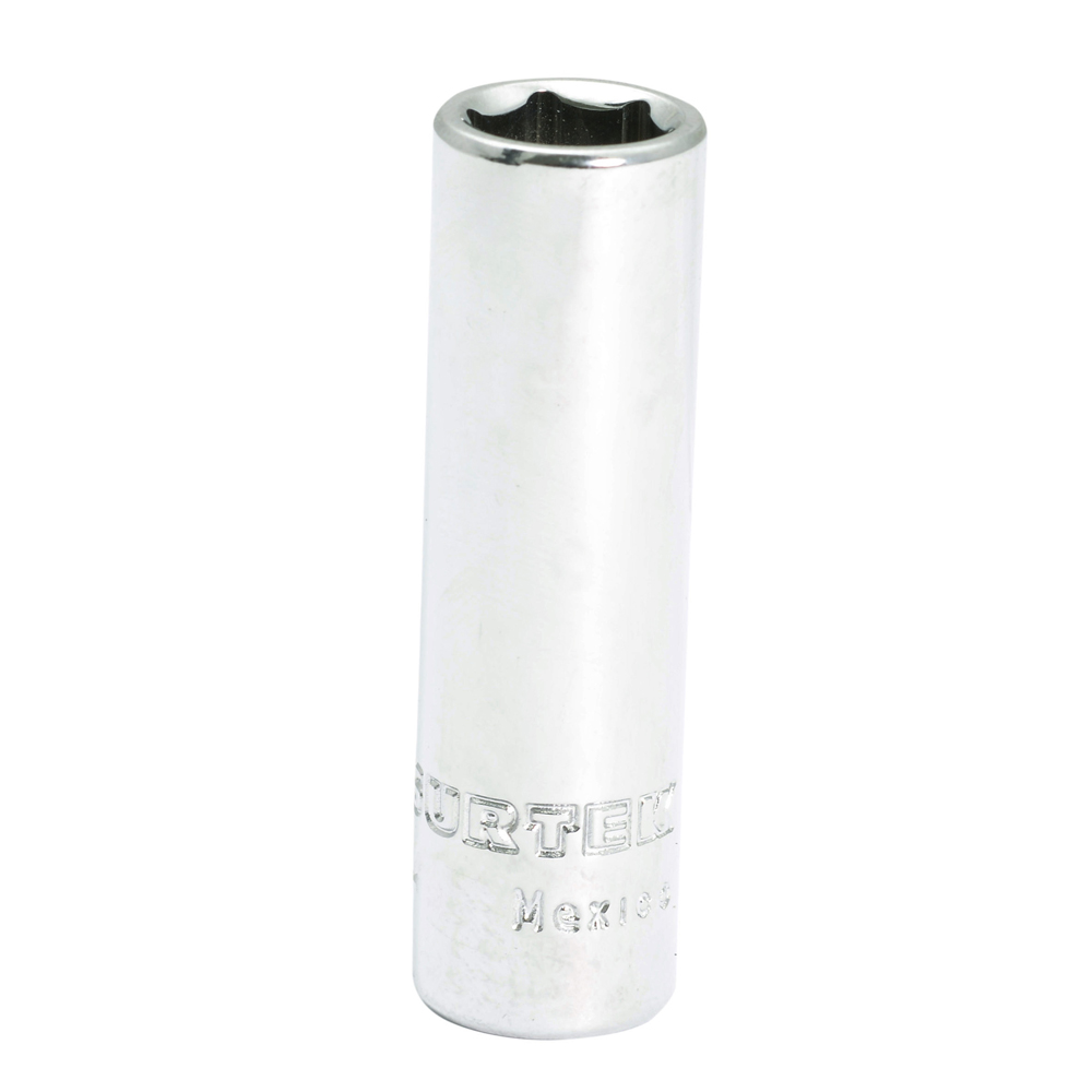 Dado largo cuadro de 1/4", 6 puntas, en pulgadas, 1/2"