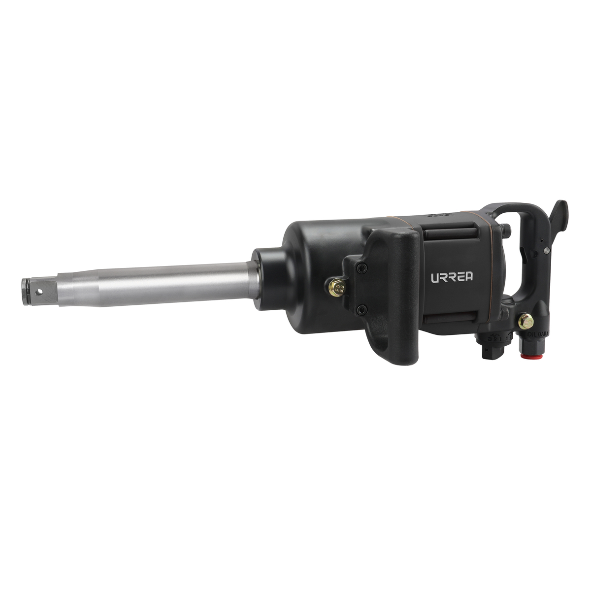 Pistola de impacto neumática cuadro de 1" 1,535 ft-lb con extensión 9" sistema twin hammer