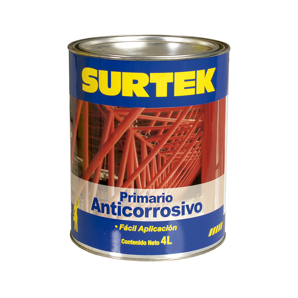 Esmalte anticorrosivo para metal 4 Lt color rojo óxido