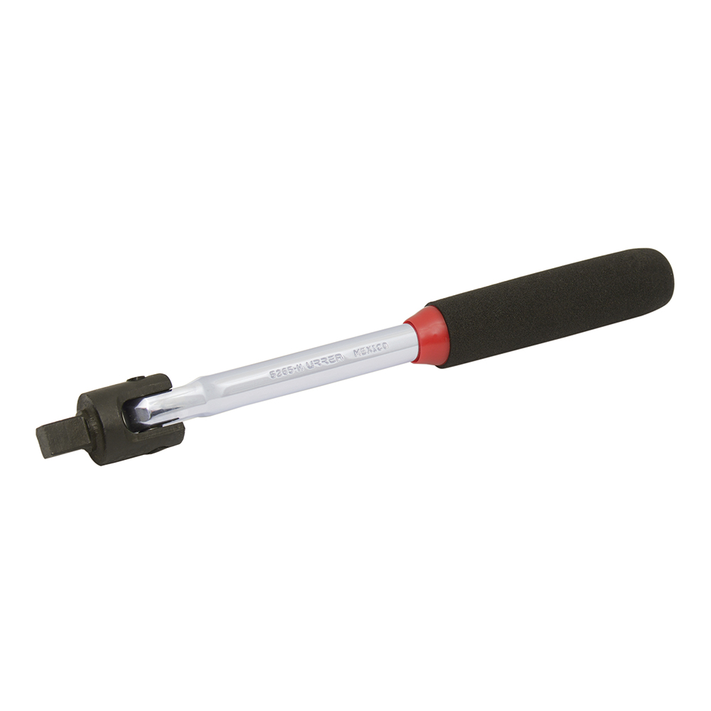 Mango articulado con mango rubber grip para dado cuadro de 3/8", 7-13/16"