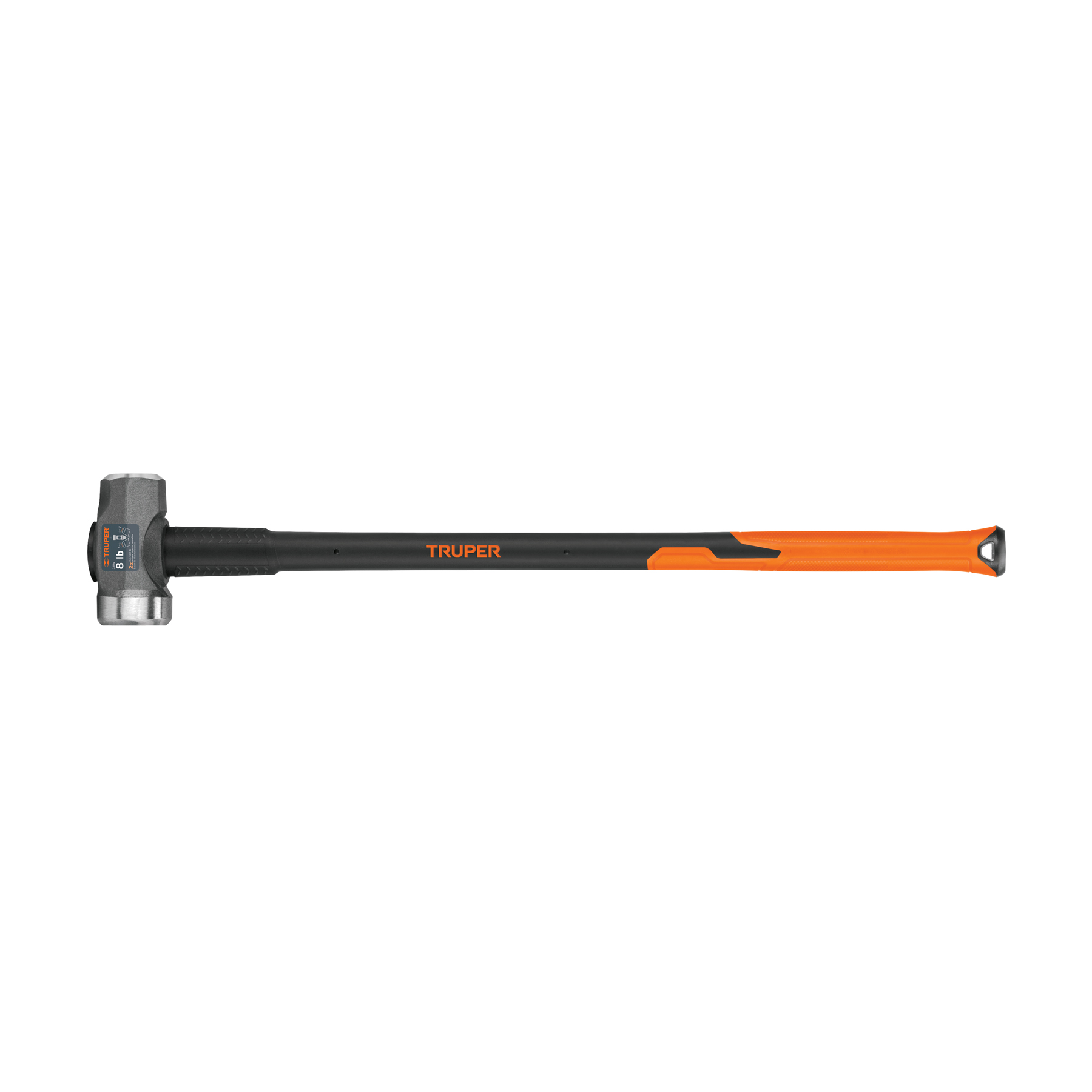 Marro de una cara amplia 8 lb, mango de fibra de vidrio 36'