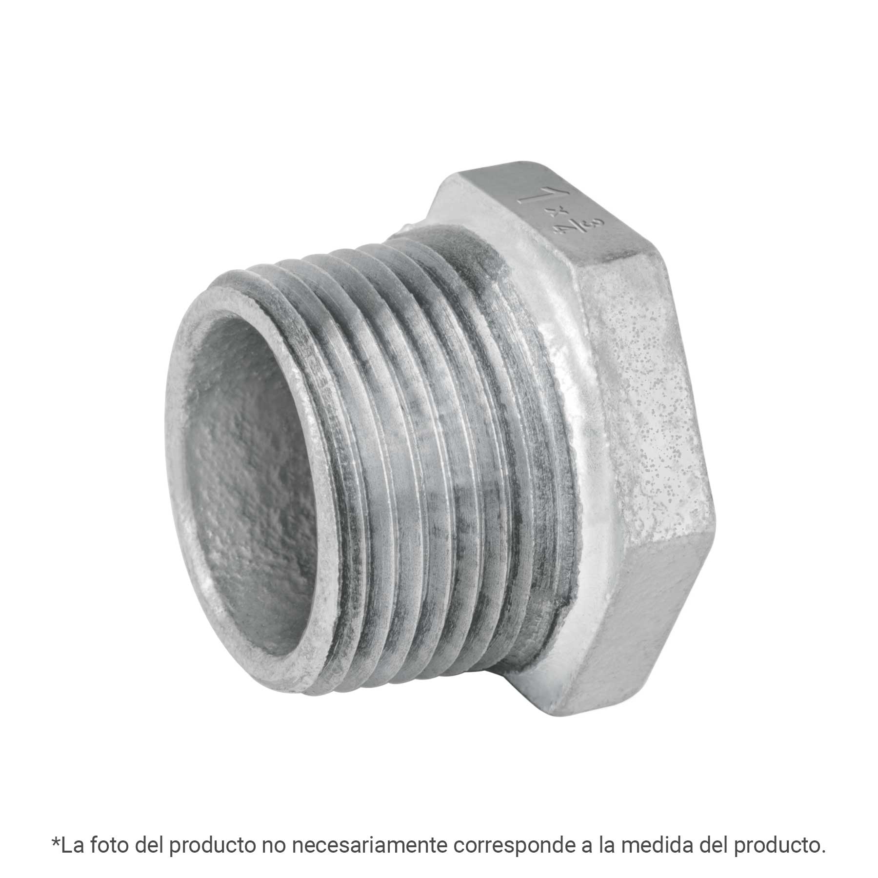 Reducción bushing acero galvanizado 2x1', FOSET