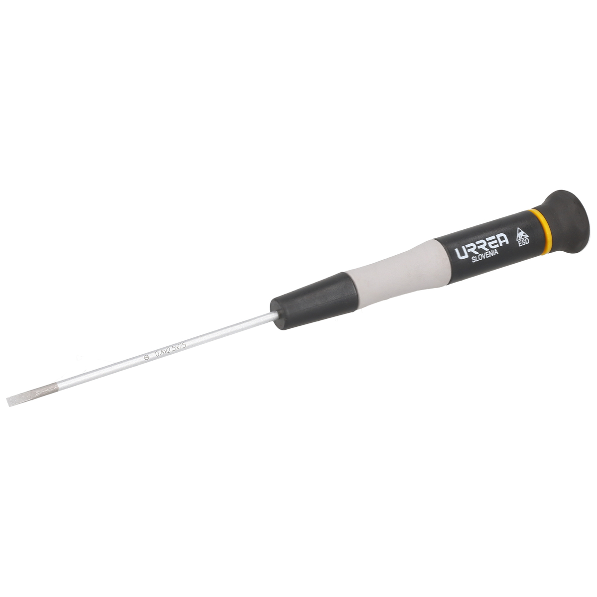 Destornillador de precisión ESD anti-estáticos, punta plana 13/128" x 2-15/16"