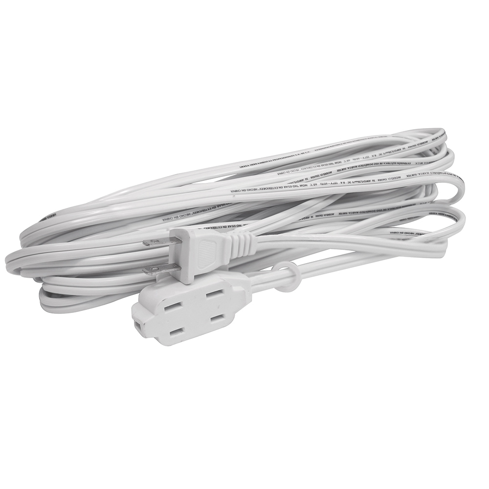Extensión eléctrica doméstica color blanco, 3 m