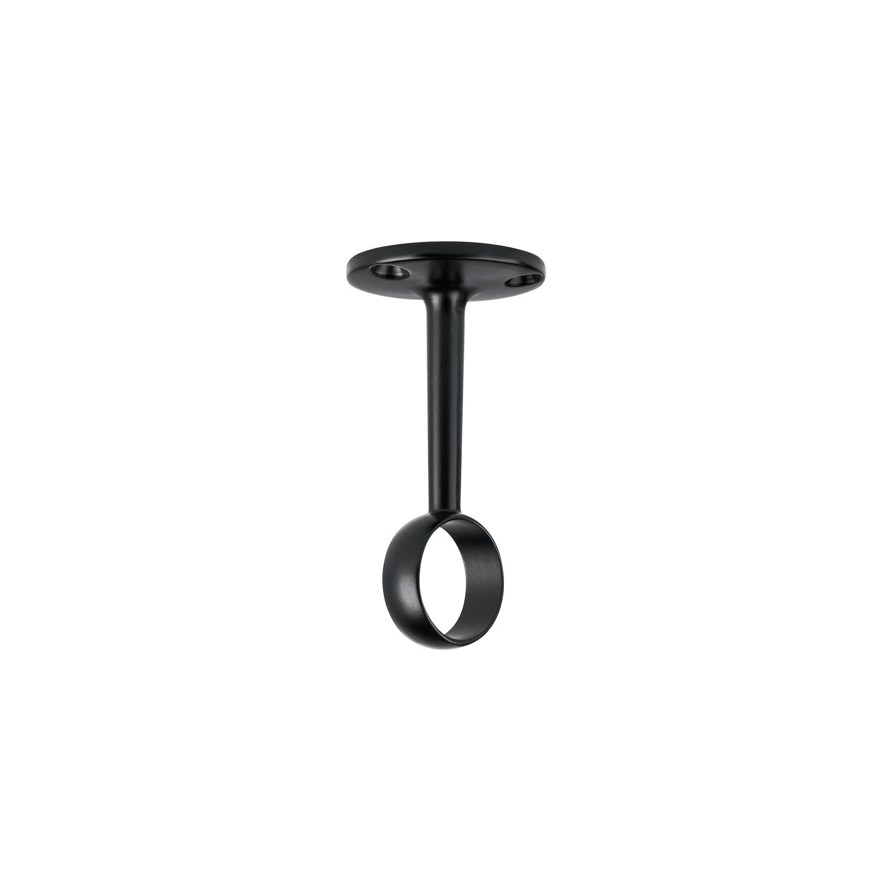 Soporte negro para tubo redondo de closet, HERMEX
