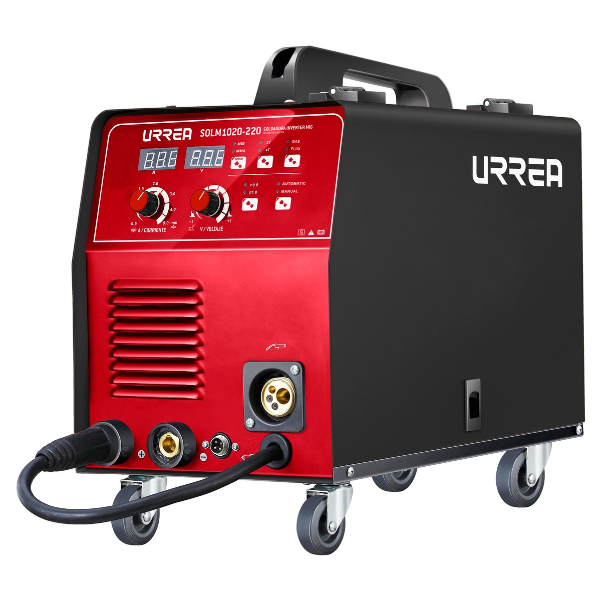 Soldadora inverter para uso con microalambre de 1 fase 220 V, 200 A