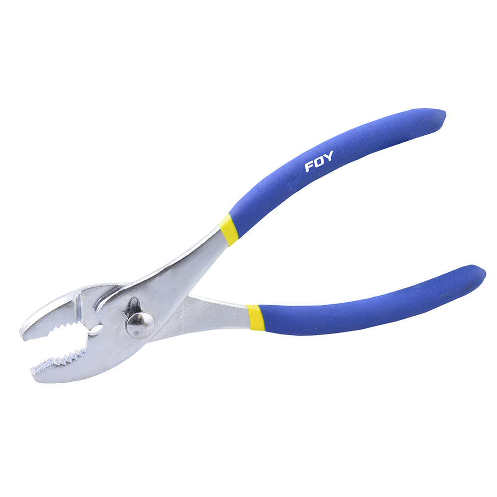 Pinza para mecánico con mango de plastisol y botón de ajuste de 8"