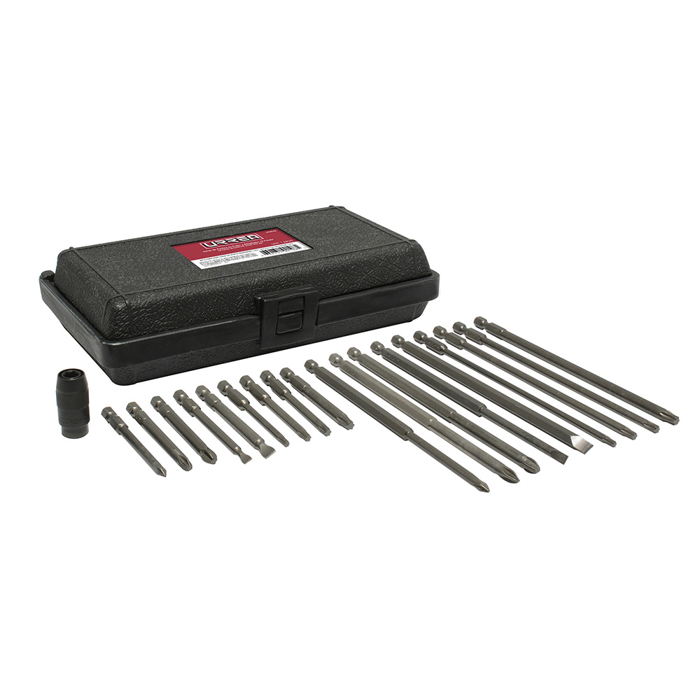 Juego de puntas de poder y adaptador rápido cuadro de 1/4" Quick release, 19 pz en caja pl