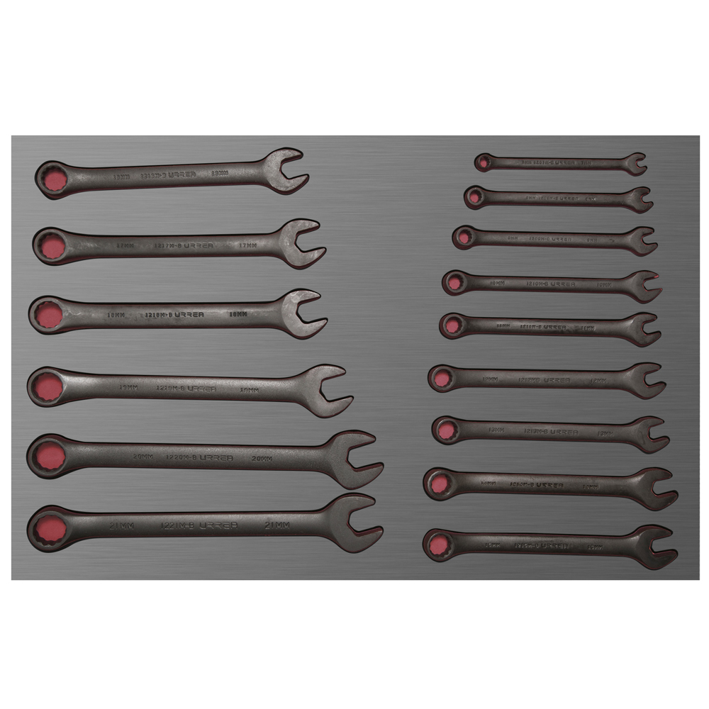 Juego de llaves combinadas fosfatizadas métricas 15 piezas, CH306L-C