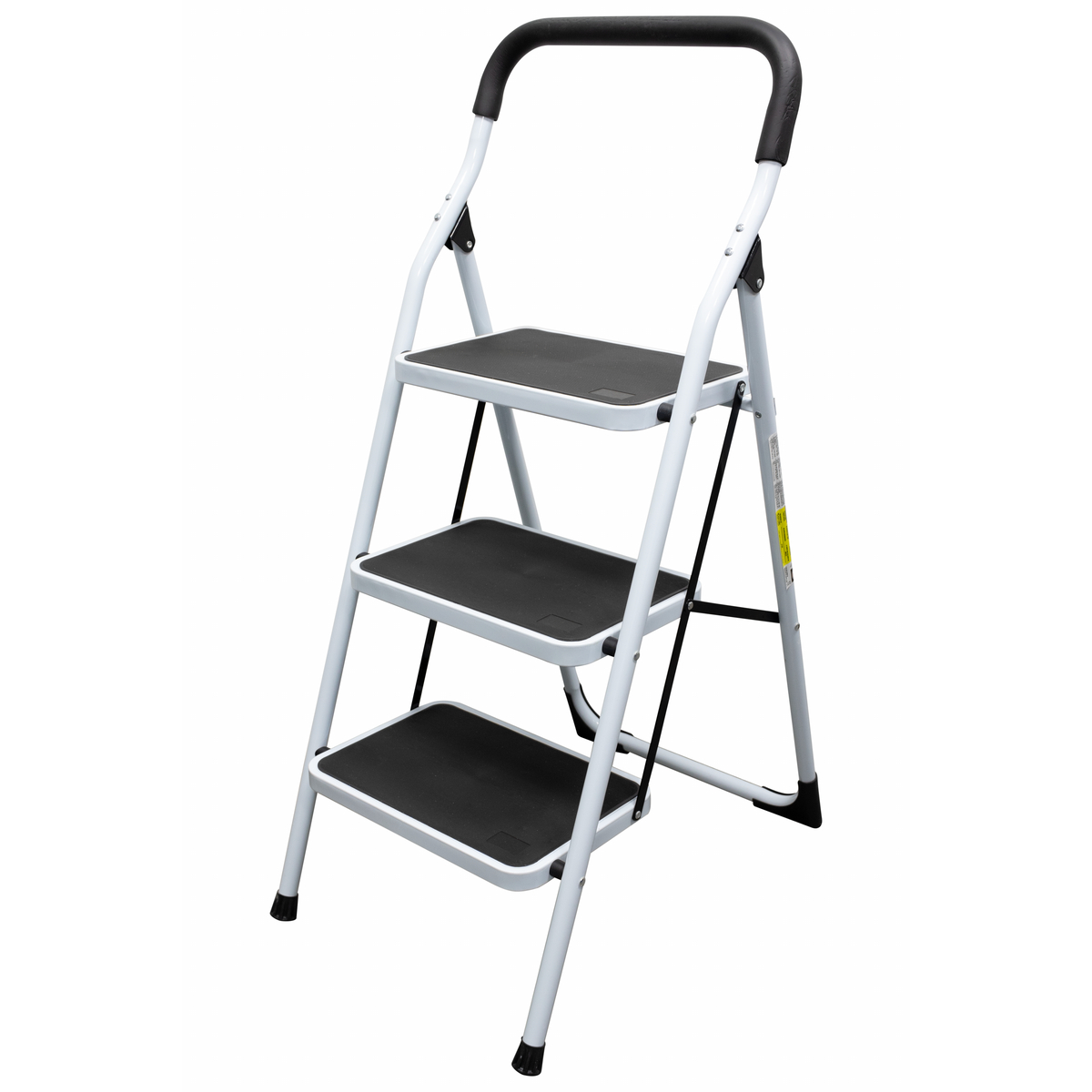 Escalera plegables tipo taburete de acero con 3 peldaños