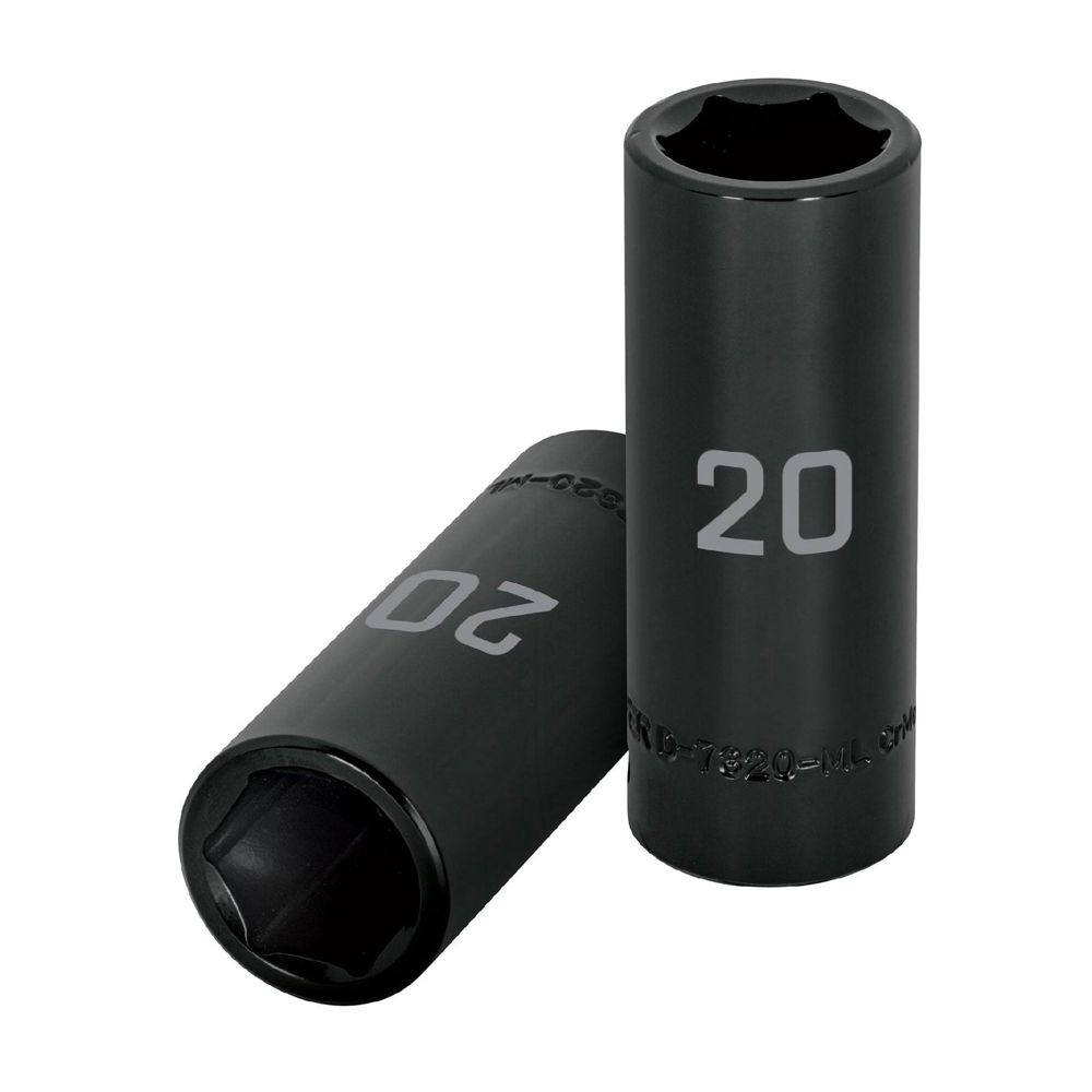 Dado largo cuadro 1/2' de impacto 6 puntas de 20 mm, TRUPER