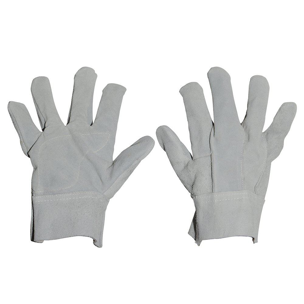 Guantes de carnaza con refuerzo interior y puño corto unitalla