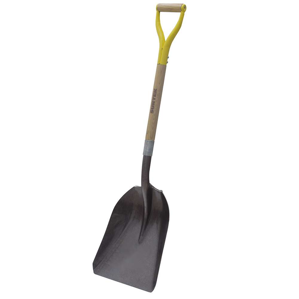Pala con mango de madera con puño metálico "Y", carbonera