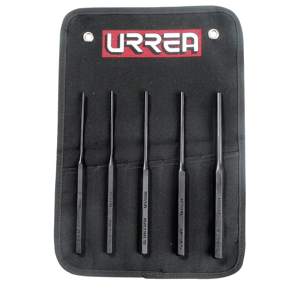 Juego de punzones botadores rectos largos, 5 piezas