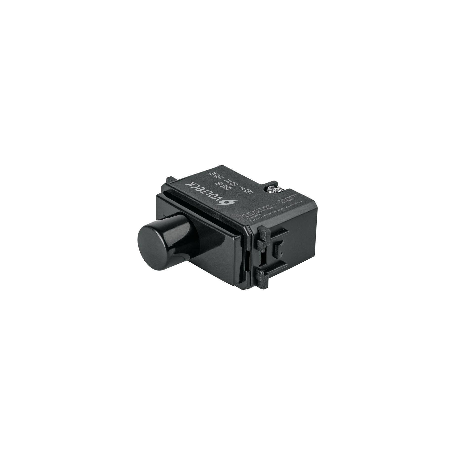 Dimmer giratorio, línea Italiana, color negro, VOLTECK
