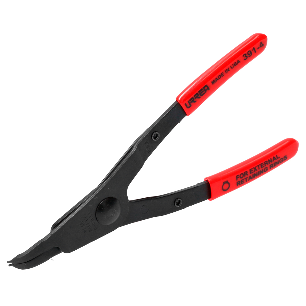 Pinza para anillos de retención con mango rubber grip fijas tipo externo ángulo de 45°