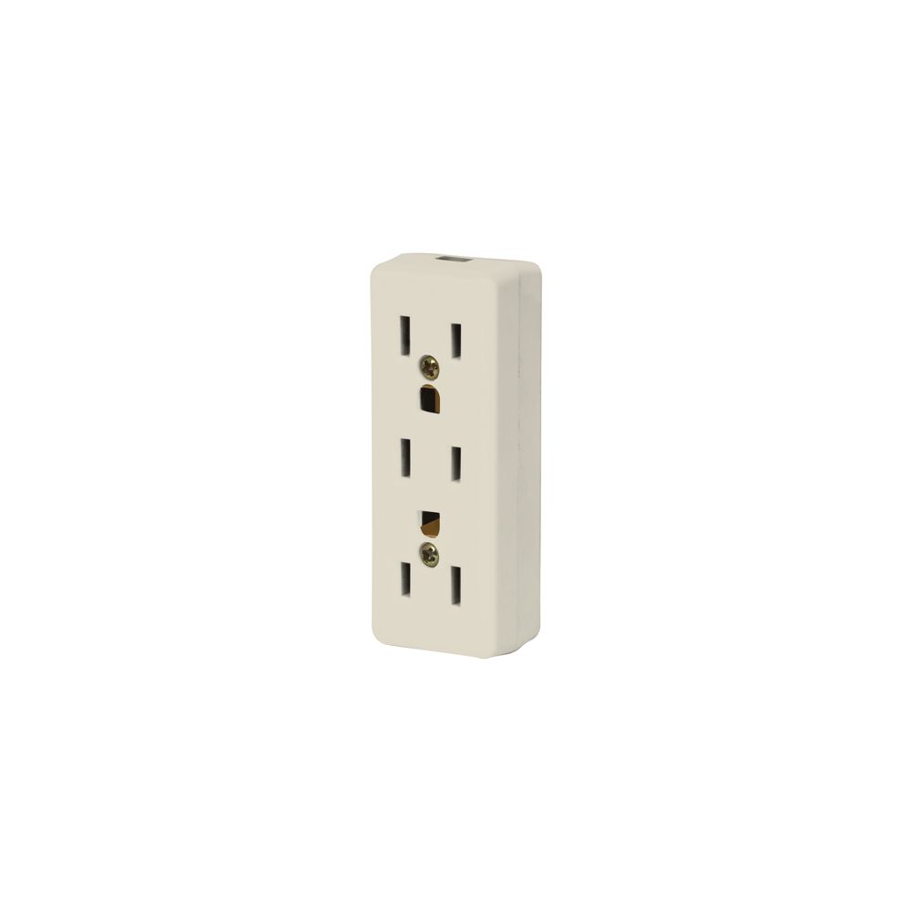Multicontacto triple para extensión, 2 polos + tierra
