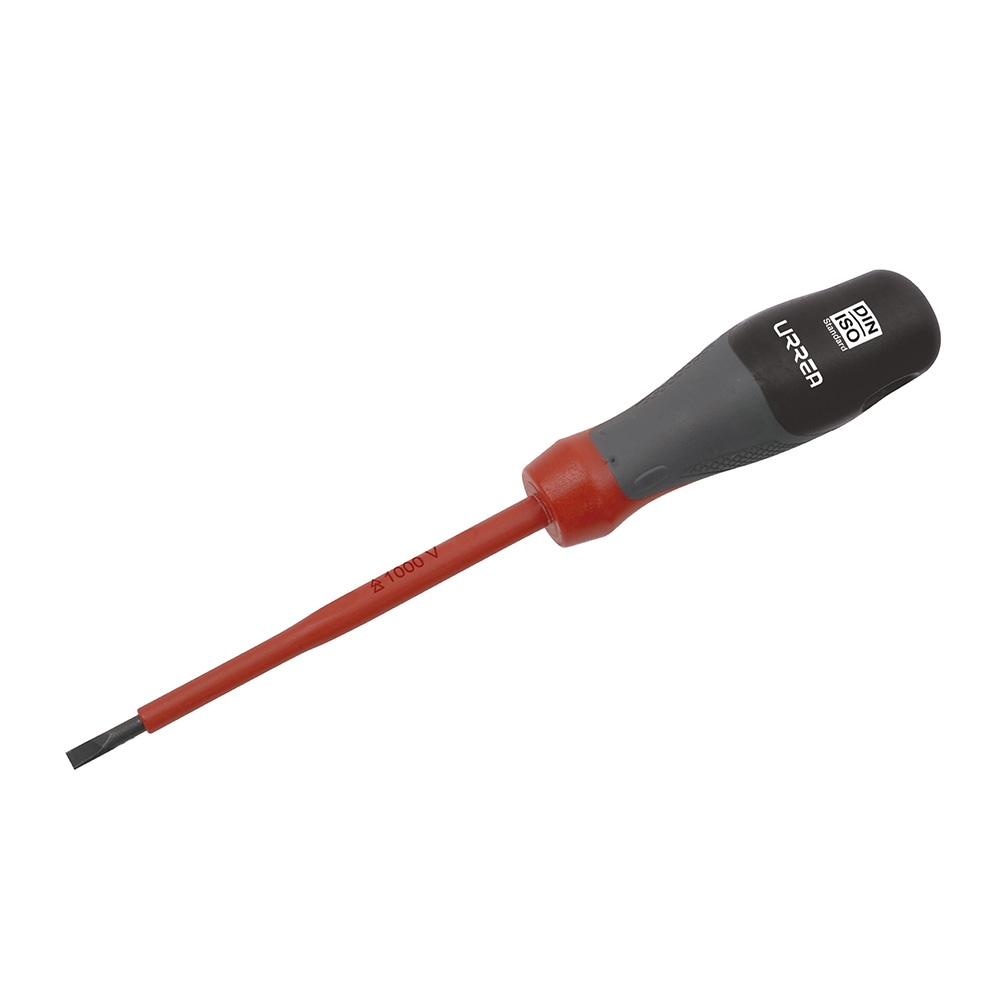 Destornillador con mango trimaterial 1000 V, punta plana 5/32", 4"