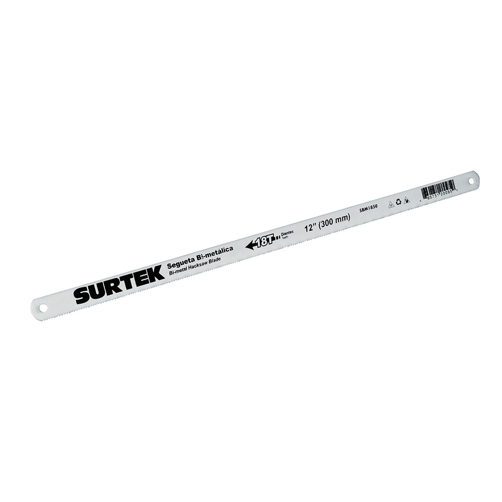 Segueta bimetálica de 12", 18 DPP, 50 piezas